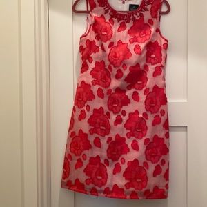 Adrianne Papell cocktail dress in overlay coral lace!